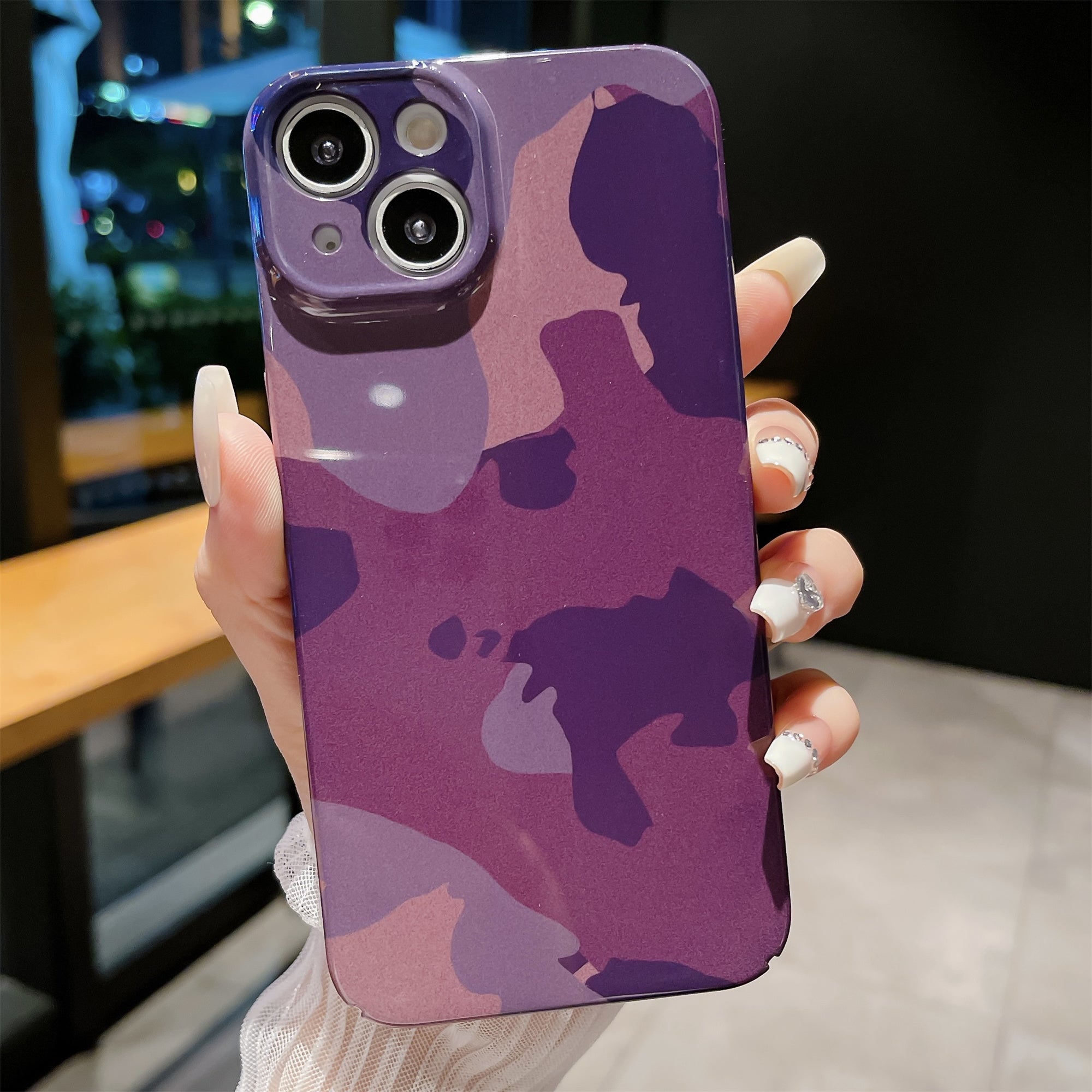 Pro iPhone 14 Hard PC Zadní kryt s maskovacím vzorem Ochranné pouzdro na telefon