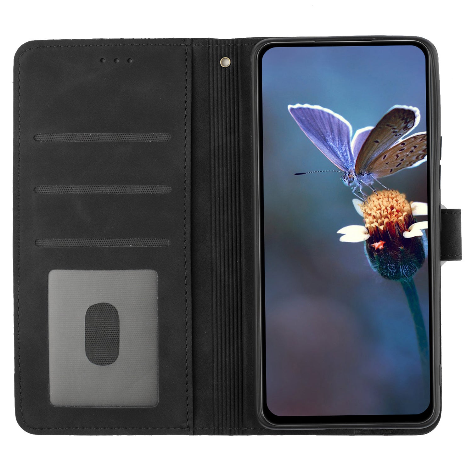 Flowers Imprinted Shell for Samsung Galaxy A13 5G Leather Phone Cover Wallet Stand Case with Strap
