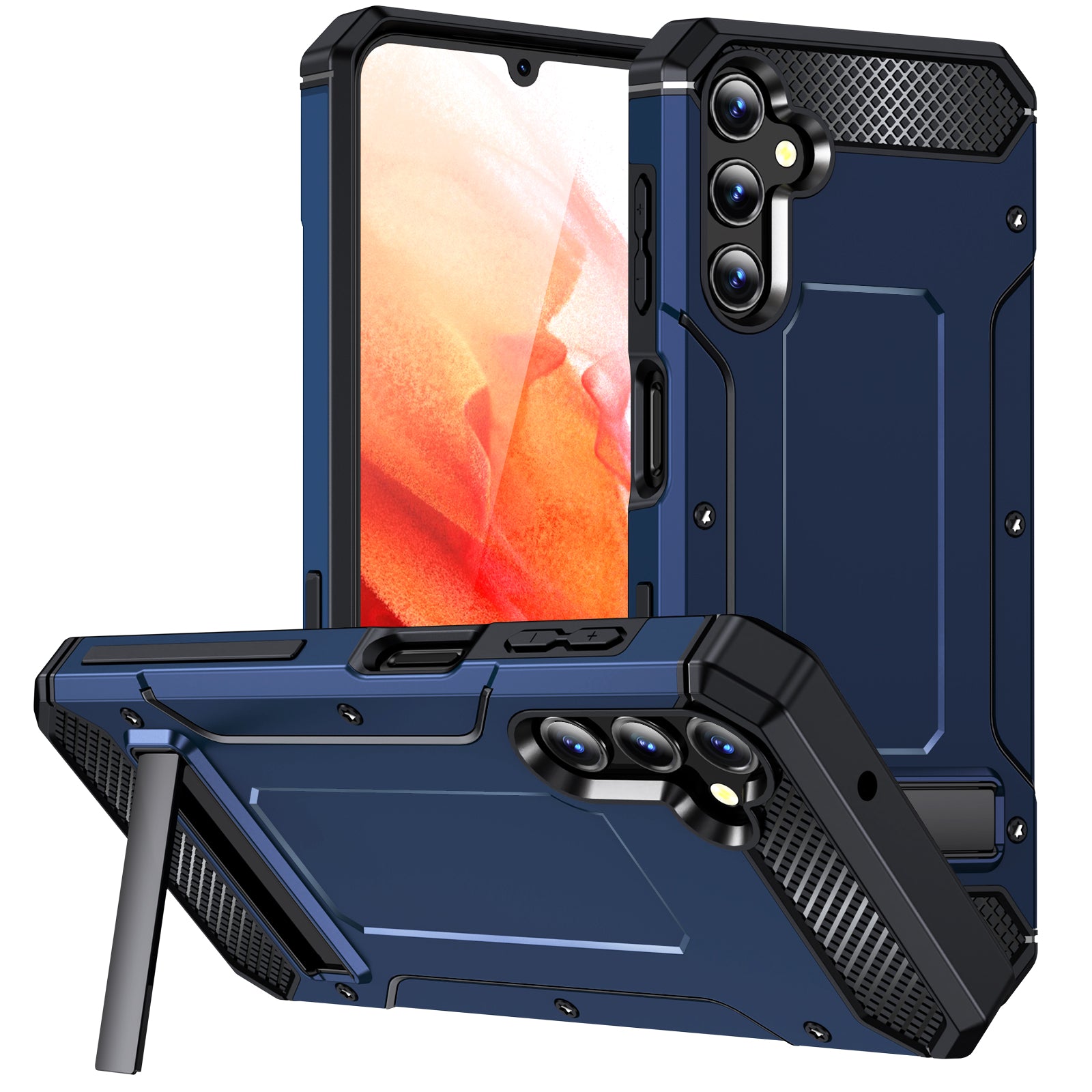 For Samsung Galaxy A14 4G / 5G Kickstand Back Case TPU PC Dual Layer Protection Phone Cover