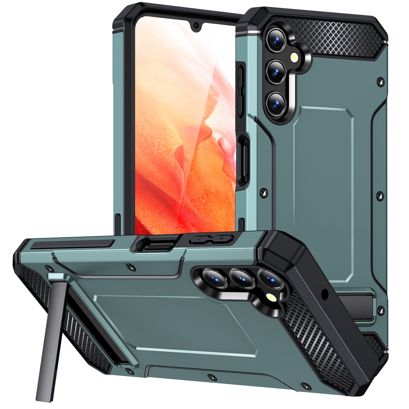 For Samsung Galaxy A14 4G / 5G Kickstand Back Case TPU PC Dual Layer Protection Phone Cover