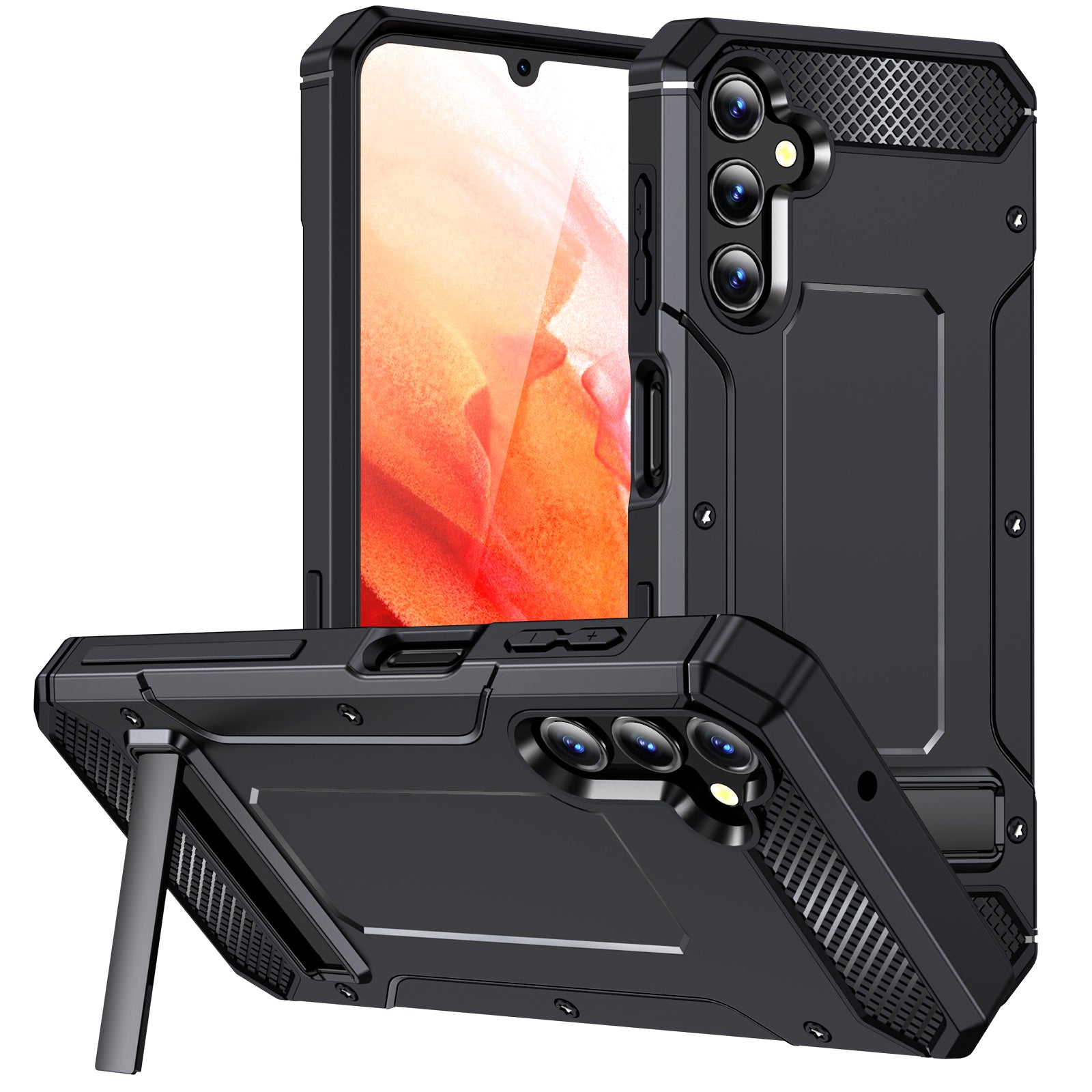 For Samsung Galaxy A14 4G / 5G Kickstand Back Case TPU PC Dual Layer Protection Phone Cover