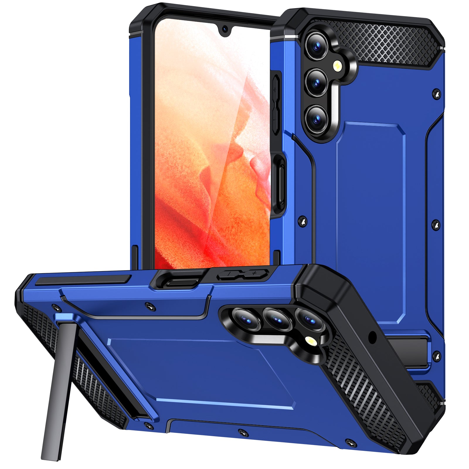 For Samsung Galaxy A14 4G / 5G Kickstand Back Case TPU PC Dual Layer Protection Phone Cover