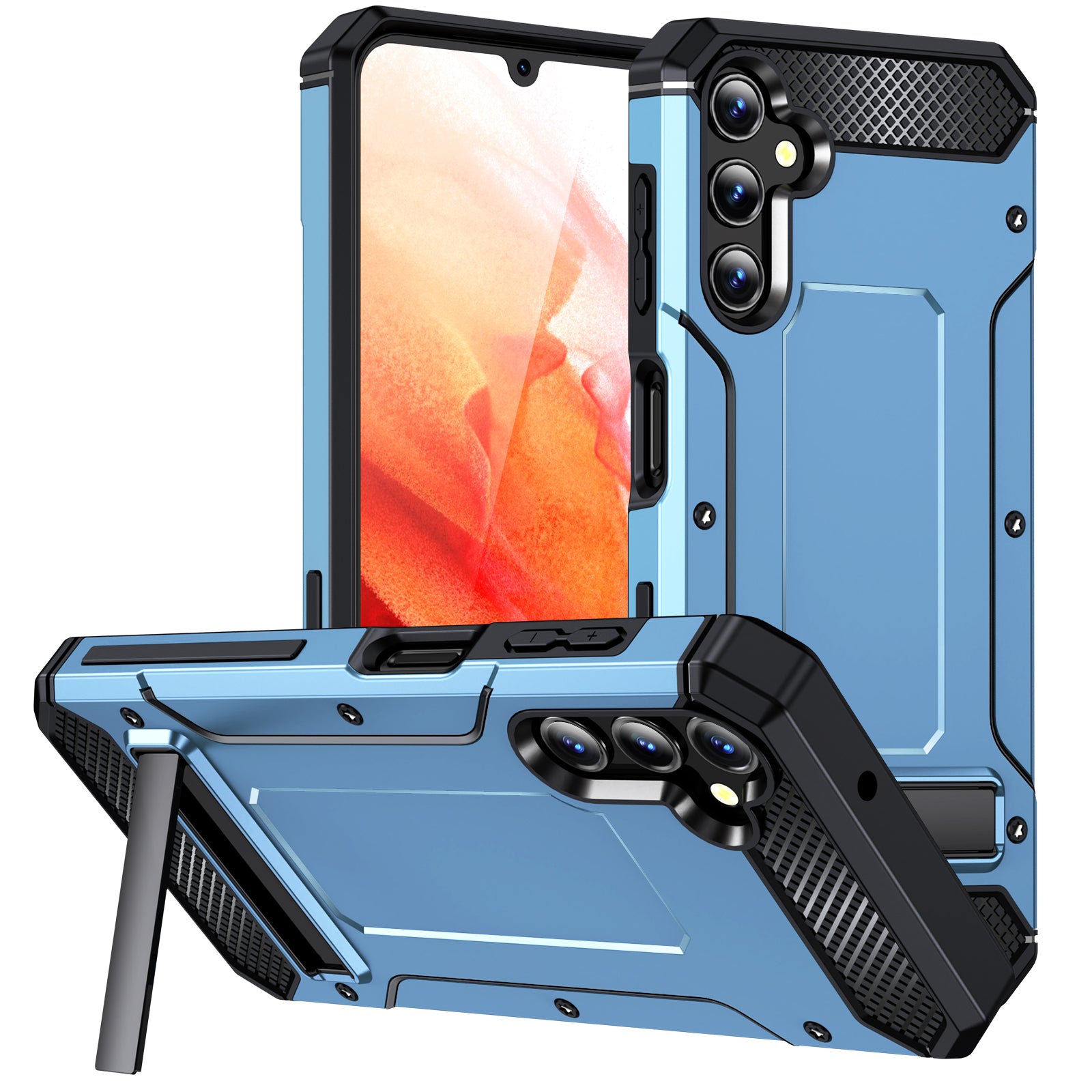 For Samsung Galaxy A14 4G / 5G Kickstand Back Case TPU PC Dual Layer Protection Phone Cover