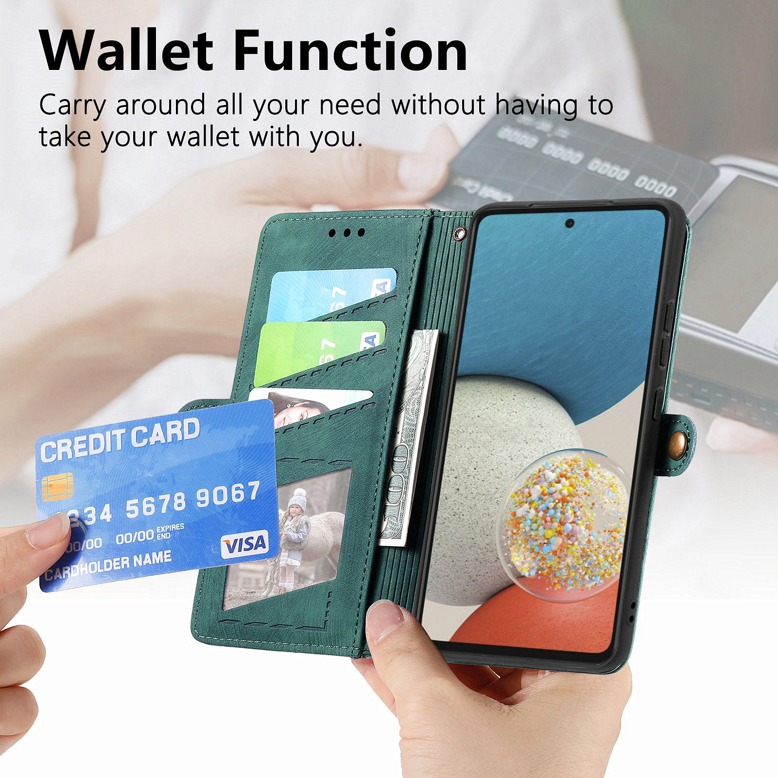 For Samsung Galaxy A53 5G Geometry Imprinted Phone Cover Zipper Pocket Leather Case with Wallet Stand