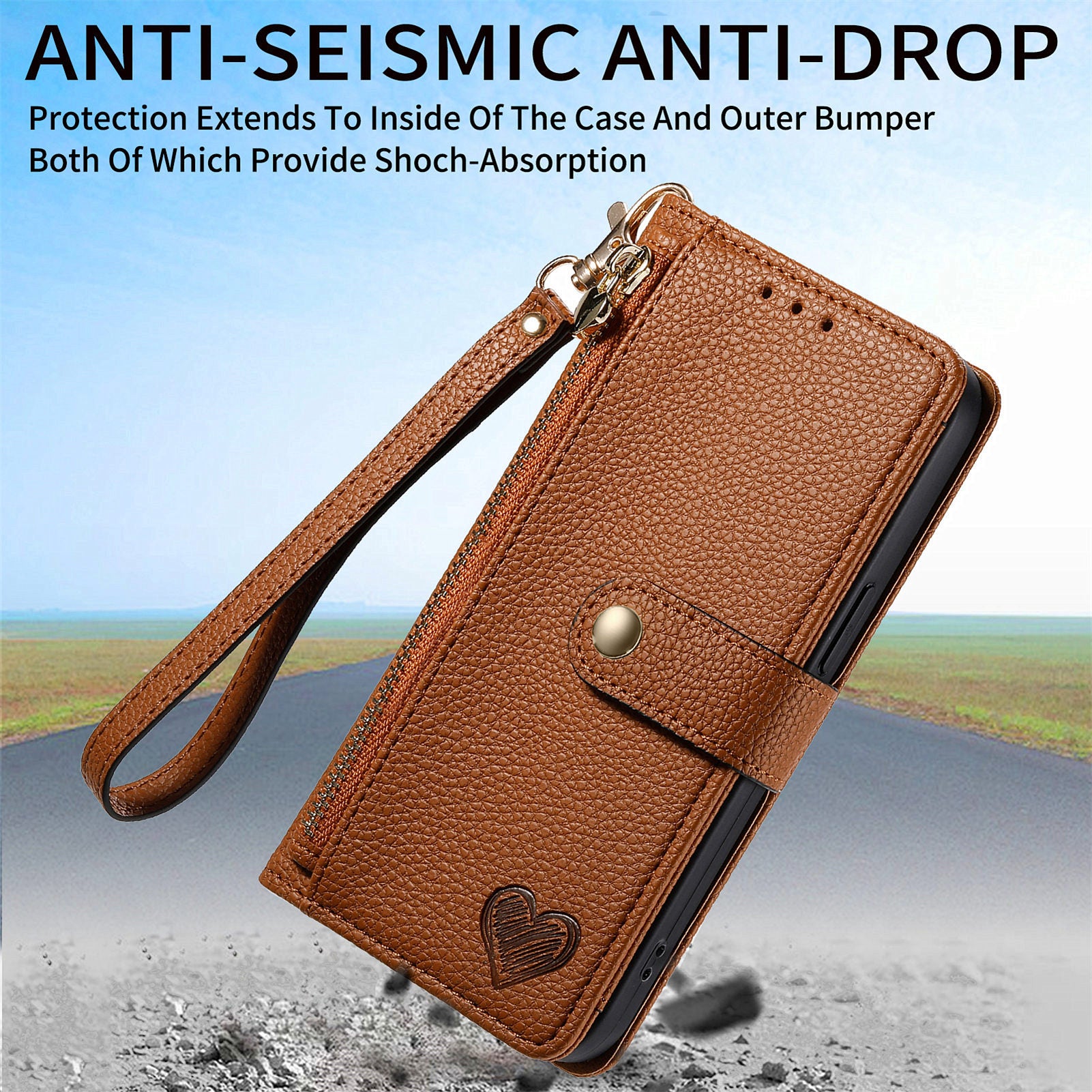 For Samsung Galaxy S23 Ultra RFID Blocking Phone Case Stand Wallet PU Leather Zipper Pocket Cover