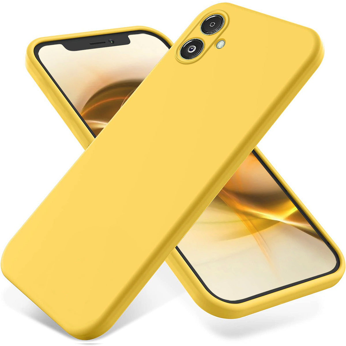 For Samsung Galaxy F14 5G Anti-Dust Liquid Silicone Phone Cover Soft Lining Phone Case with Strap