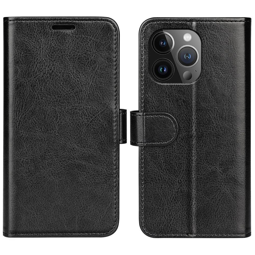 TPU PU læderstativ telefoncover til iPhone 15 Pro Max tegnebog Crazy Horse Texture Flip Cover Shell