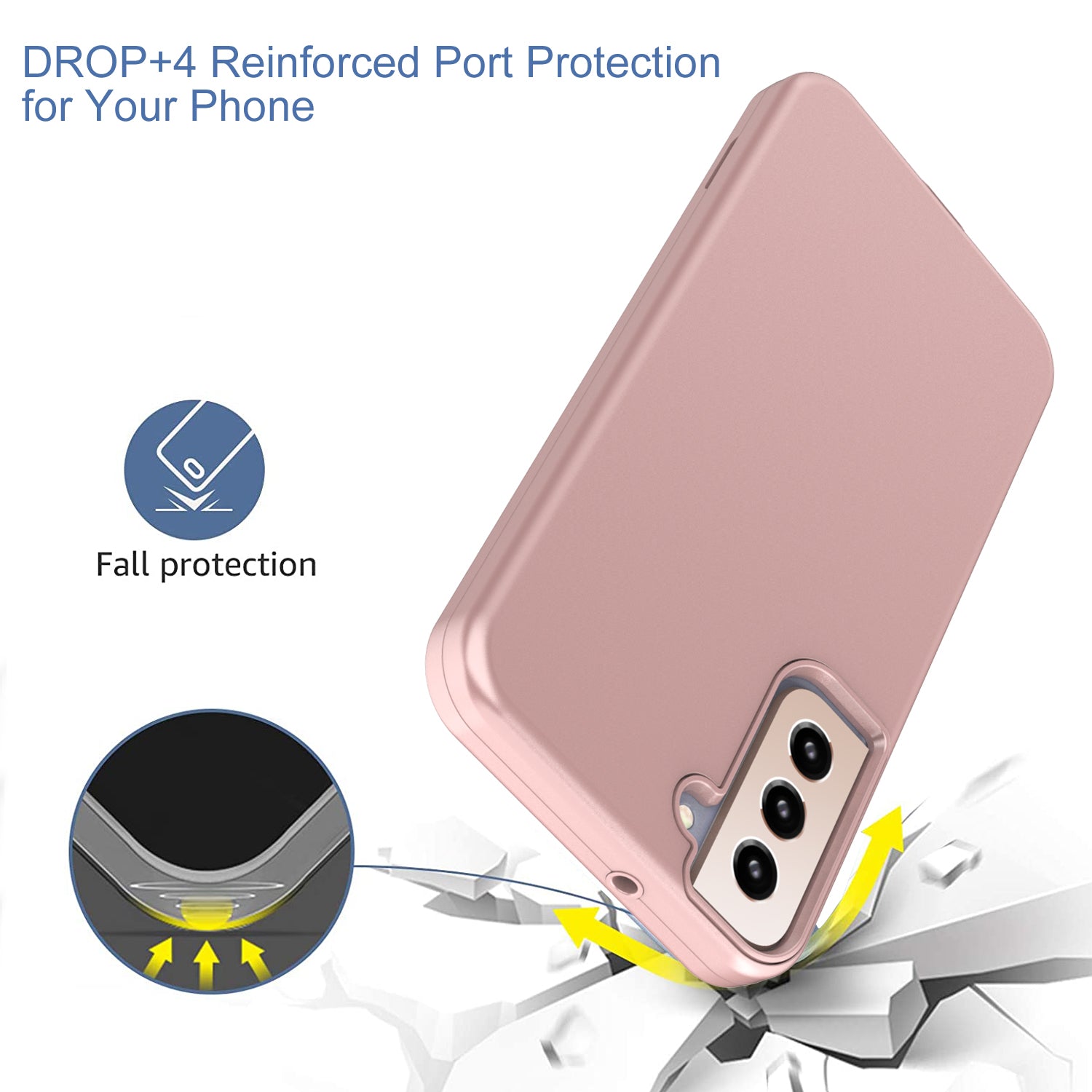 GW03 For Samsung Galaxy S22 5G Rubberized TPU PC Phone Case Anti-fingerprint Protection Cover