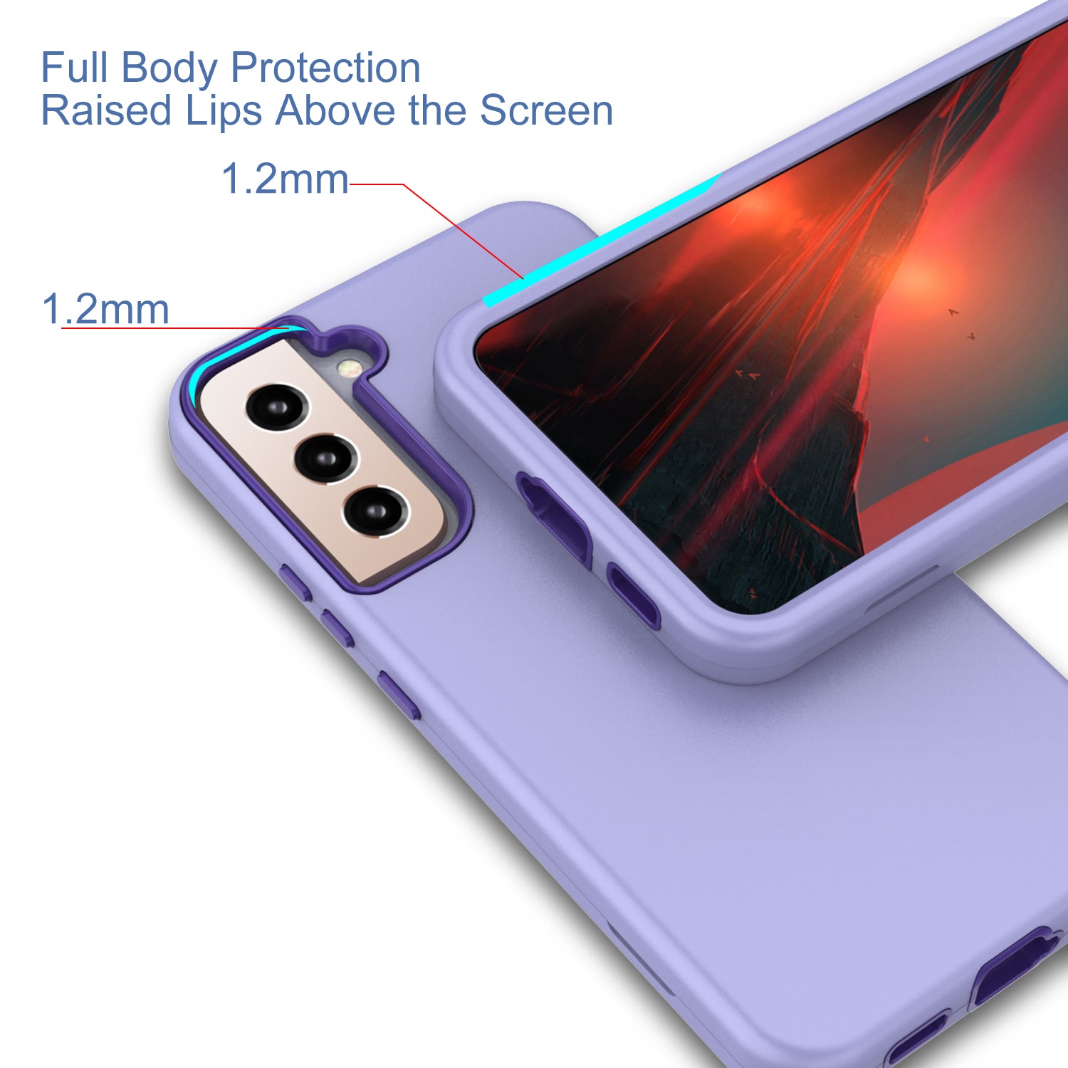 GW03 For Samsung Galaxy S22 5G Rubberized TPU PC Phone Case Anti-fingerprint Protection Cover