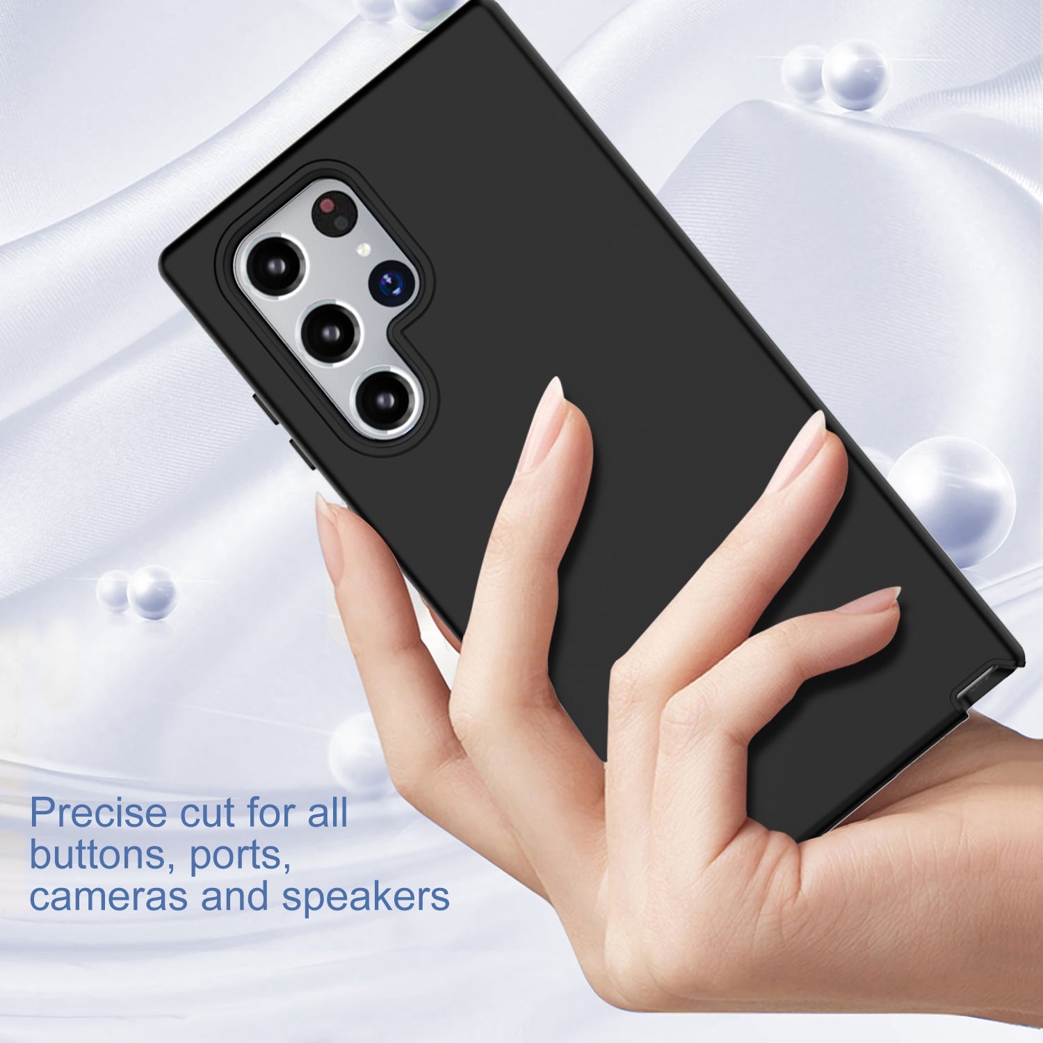 GW03 For Samsung Galaxy S23 Ultra Rubberized TPU PC Anti-fingerprint Phone Case Thicken Anti-drop Cover