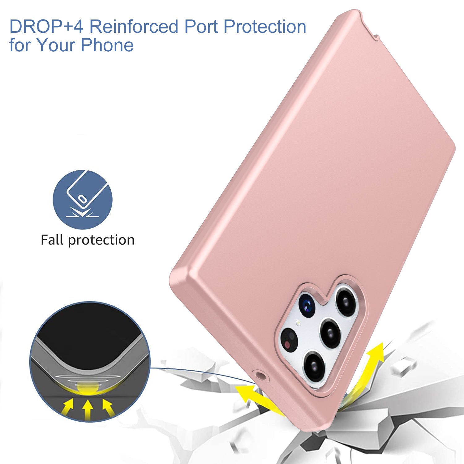 GW03 For Samsung Galaxy S23 Ultra Rubberized TPU PC Anti-fingerprint Phone Case Thicken Anti-drop Cover
