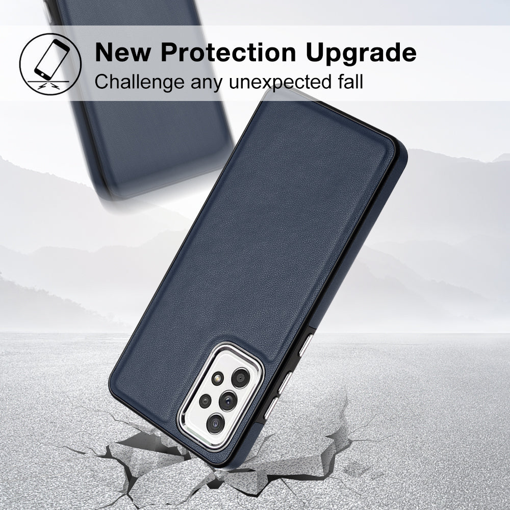 YB Leather Coating Series-6 pro Samsung Galaxy A73 5G kryt telefonu Ochranné pouzdro TPU s PU kůží