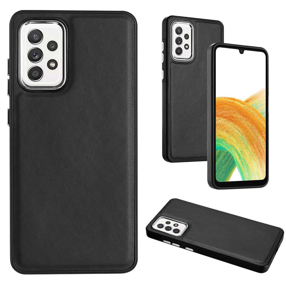 YB Leather Coating Series-6 pro Samsung Galaxy A73 5G kryt telefonu Ochranné pouzdro TPU s PU kůží