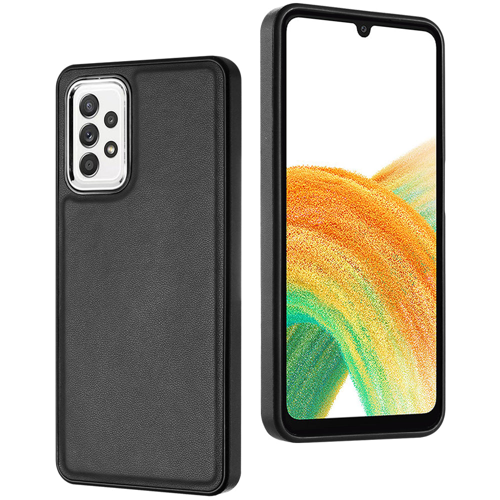 YB Leather Coating Series-6 pro Samsung Galaxy A73 5G kryt telefonu Ochranné pouzdro TPU s PU kůží