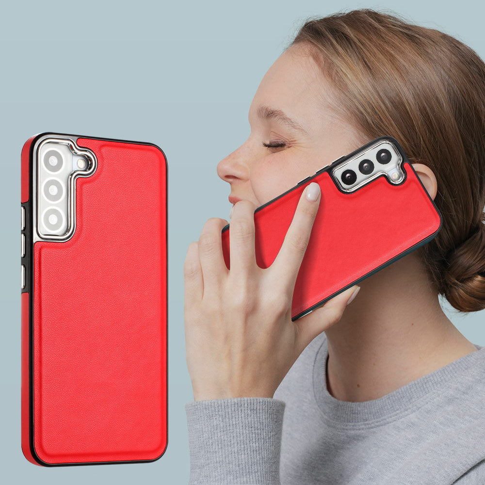 YB Lædercoating Series-6 til Samsung Galaxy S22 5G Anti-drop telefoncover PU lædercoatet TPU etui