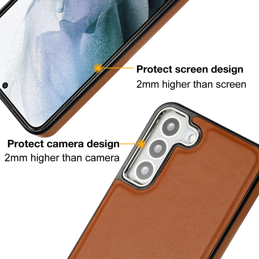 YB Lædercoating Series-6 til Samsung Galaxy S22 5G Anti-drop telefoncover PU lædercoatet TPU etui