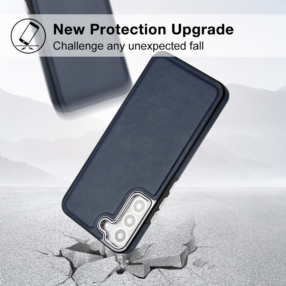 YB Lædercoating Series-6 til Samsung Galaxy S22 5G Anti-drop telefoncover PU lædercoatet TPU etui
