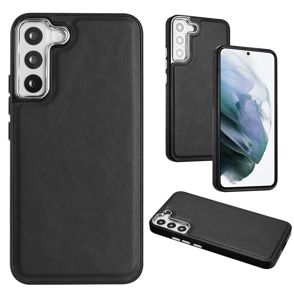 YB Lædercoating Series-6 til Samsung Galaxy S22 5G Anti-drop telefoncover PU lædercoatet TPU etui
