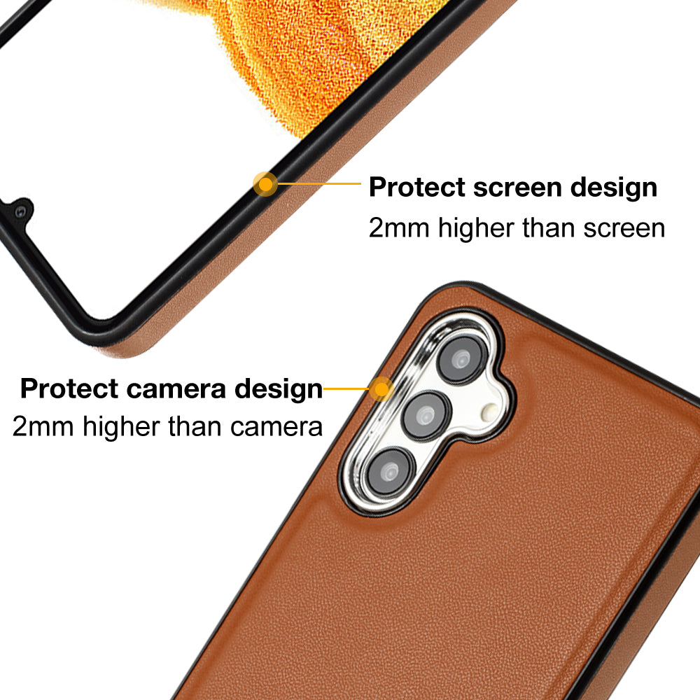 YB Leather Coating Series-6 pro Samsung Galaxy A54 5G PU kožený TPU kryt Pouzdro na mobilní telefon tlumící nárazy