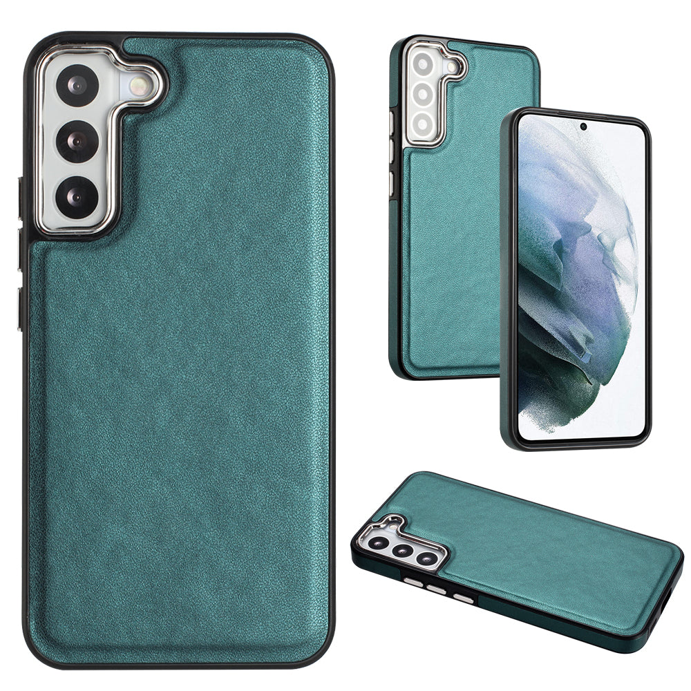 YB Leather Coating Series-6 For Samsung Galaxy S23 Cell Phone Case PU Leather TPU Anti-drop Cover