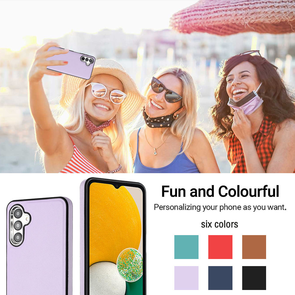 YB Leather Coating Series-6 pro Samsung Galaxy A14 4G / 5G kryt telefonu PU Leather Coated TPU Case