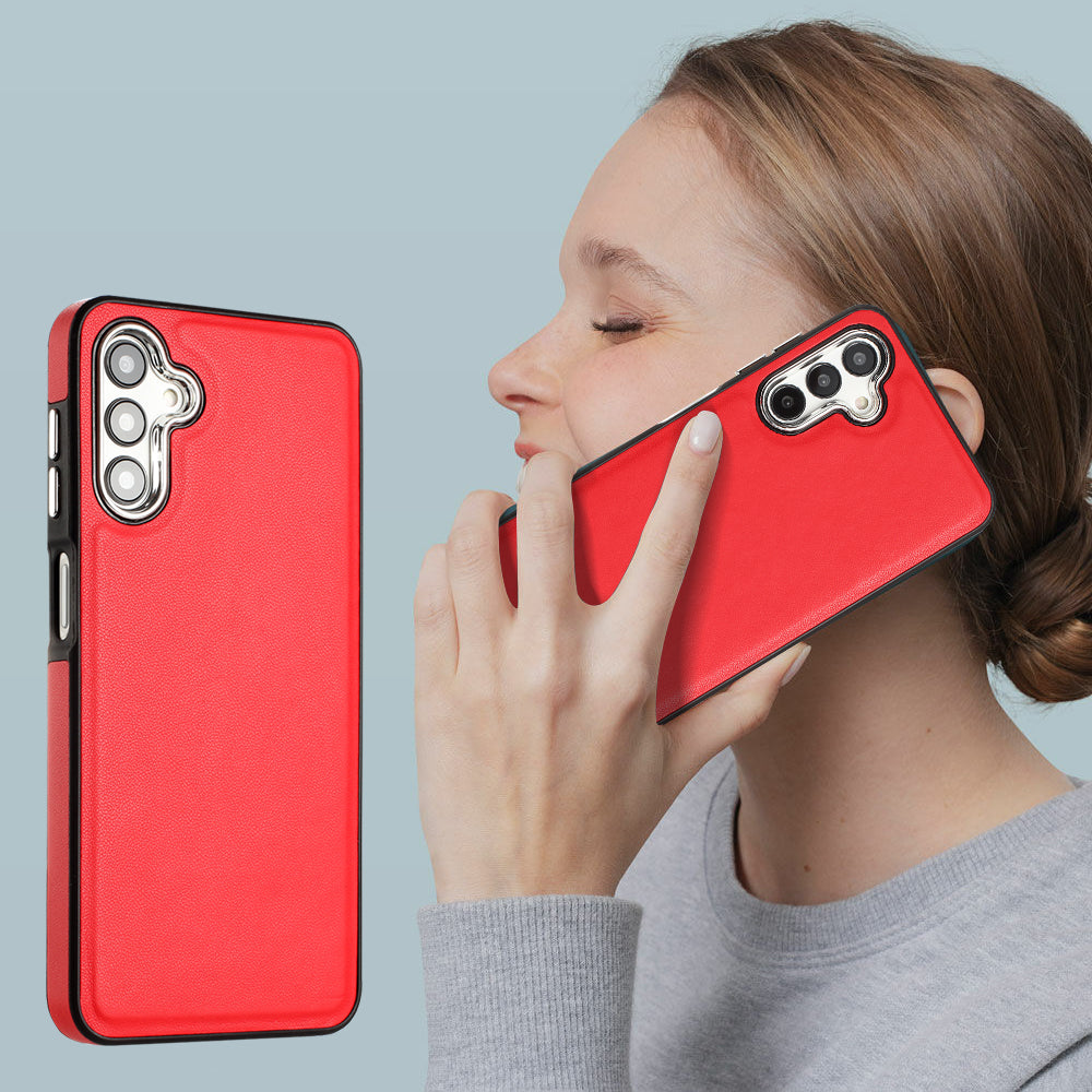 YB Leather Coating Series-6 pro Samsung Galaxy A14 4G / 5G kryt telefonu PU Leather Coated TPU Case