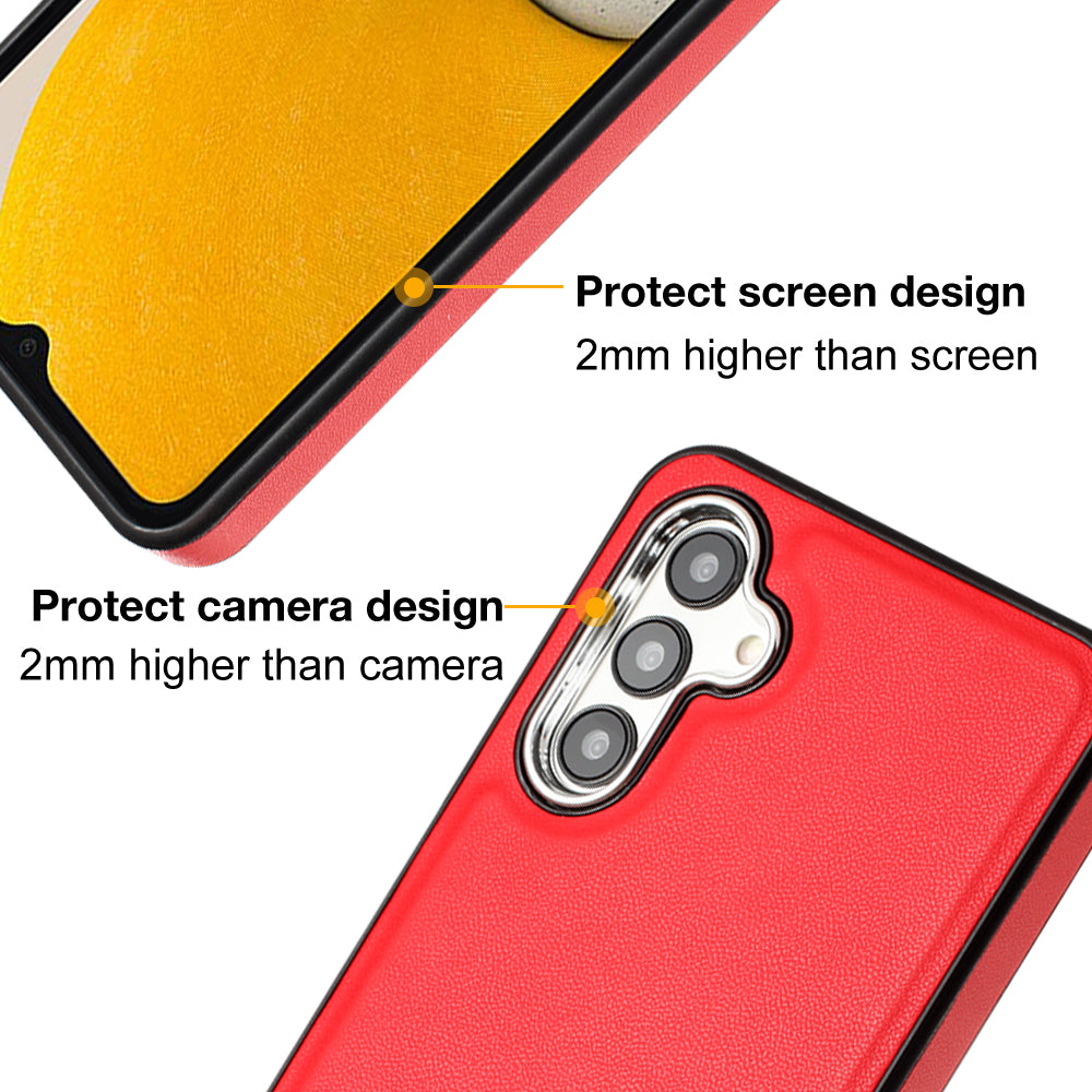 YB Leather Coating Series-6 pro Samsung Galaxy A13 5G / A04s 4G / M13 5G / A04 4G PU kožené TPU pouzdro proti pádu Kryt telefonu