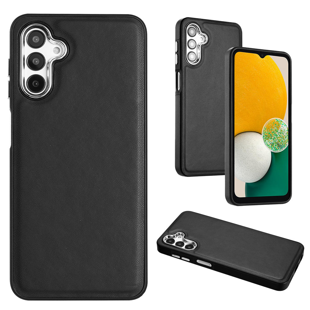YB Leather Coating Series-6 For Samsung Galaxy A13 5G A04s 4G M13 5G A04 4G PU Leather Coated TPU Case Anti-drop Phone Cover