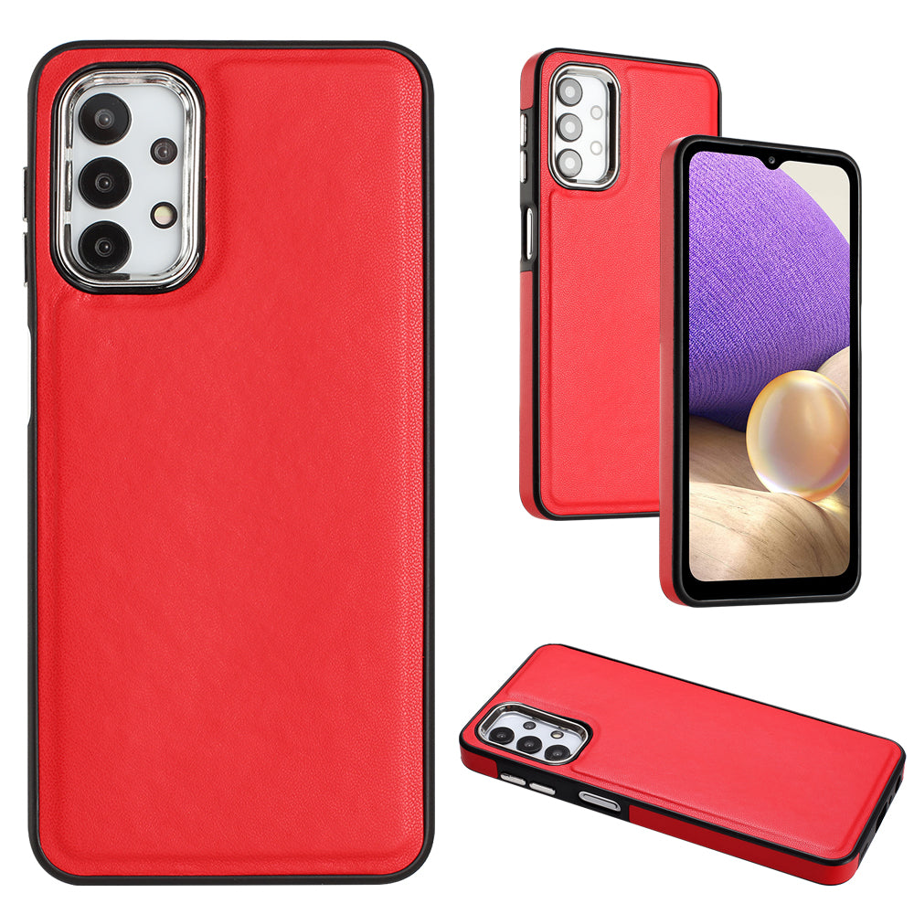 YB Leather Coating Series-6 pro Samsung Galaxy A13 4G kryt telefonu PU kožené TPU pouzdro odolné proti nárazu