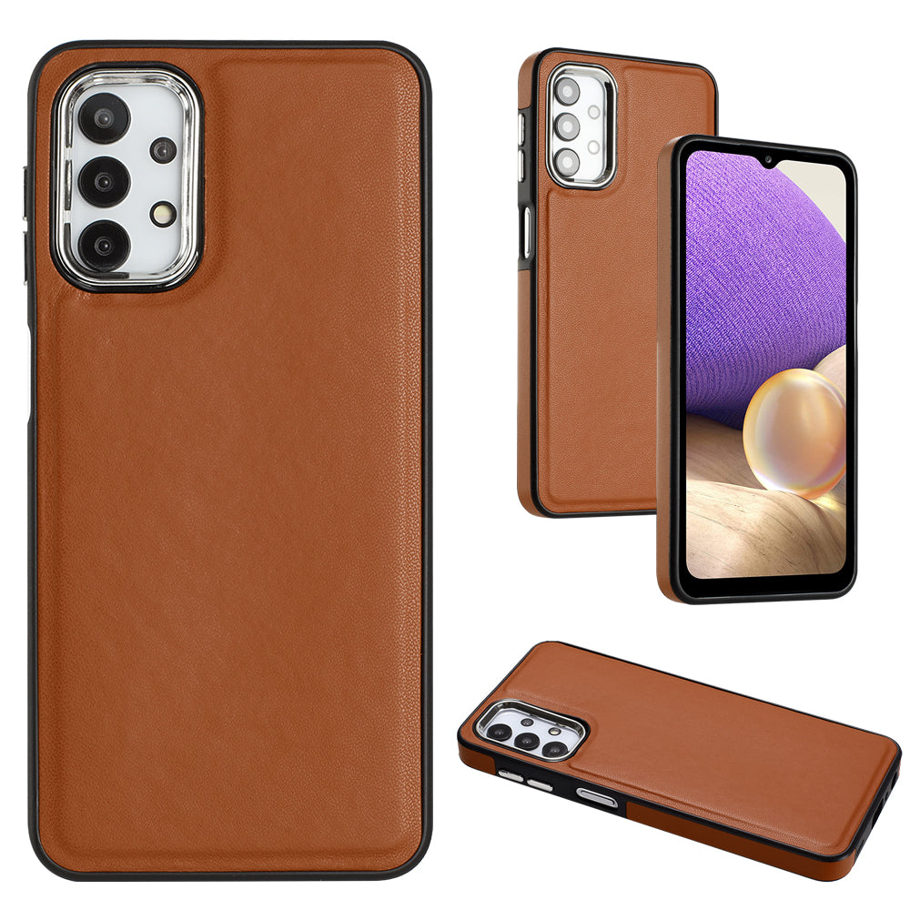 YB Leather Coating Series-6 pro Samsung Galaxy A13 4G kryt telefonu PU kožené TPU pouzdro odolné proti nárazu