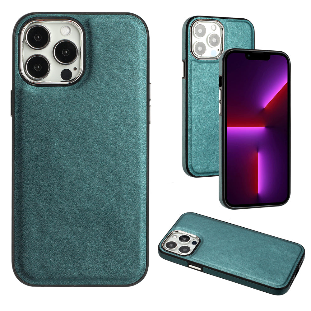 YB Leather Coating Series-6 For iPhone 13 Pro Max Fall Protection Phone Cover PU Leather TPU Case