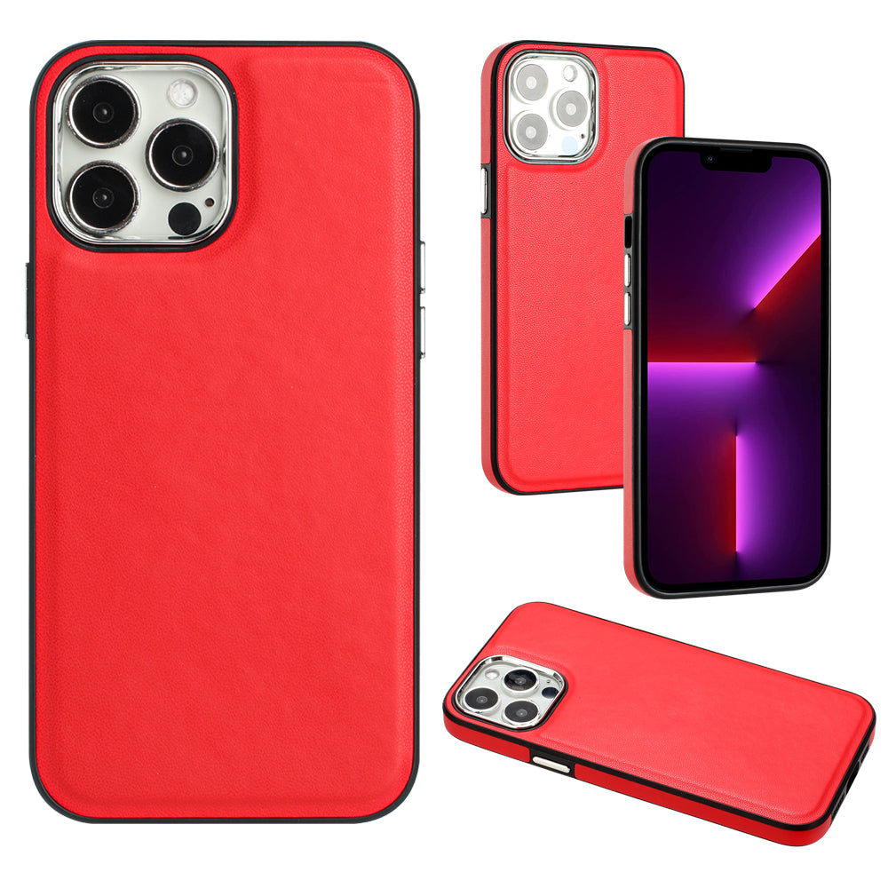 YB Leather Coating Series-6 For iPhone 13 Pro Max Fall Protection Phone Cover PU Leather TPU Case