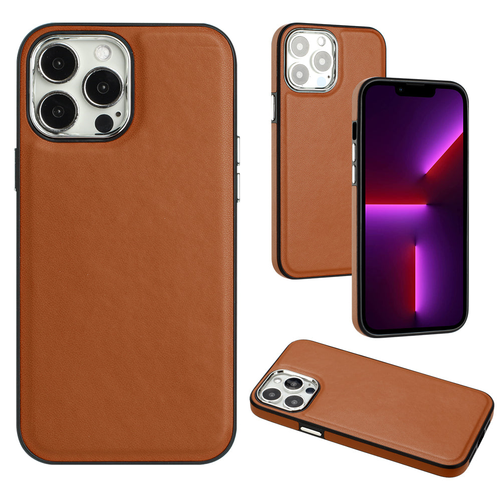 YB Leather Coating Series-6 For iPhone 13 Pro Max Fall Protection Phone Cover PU Leather TPU Case