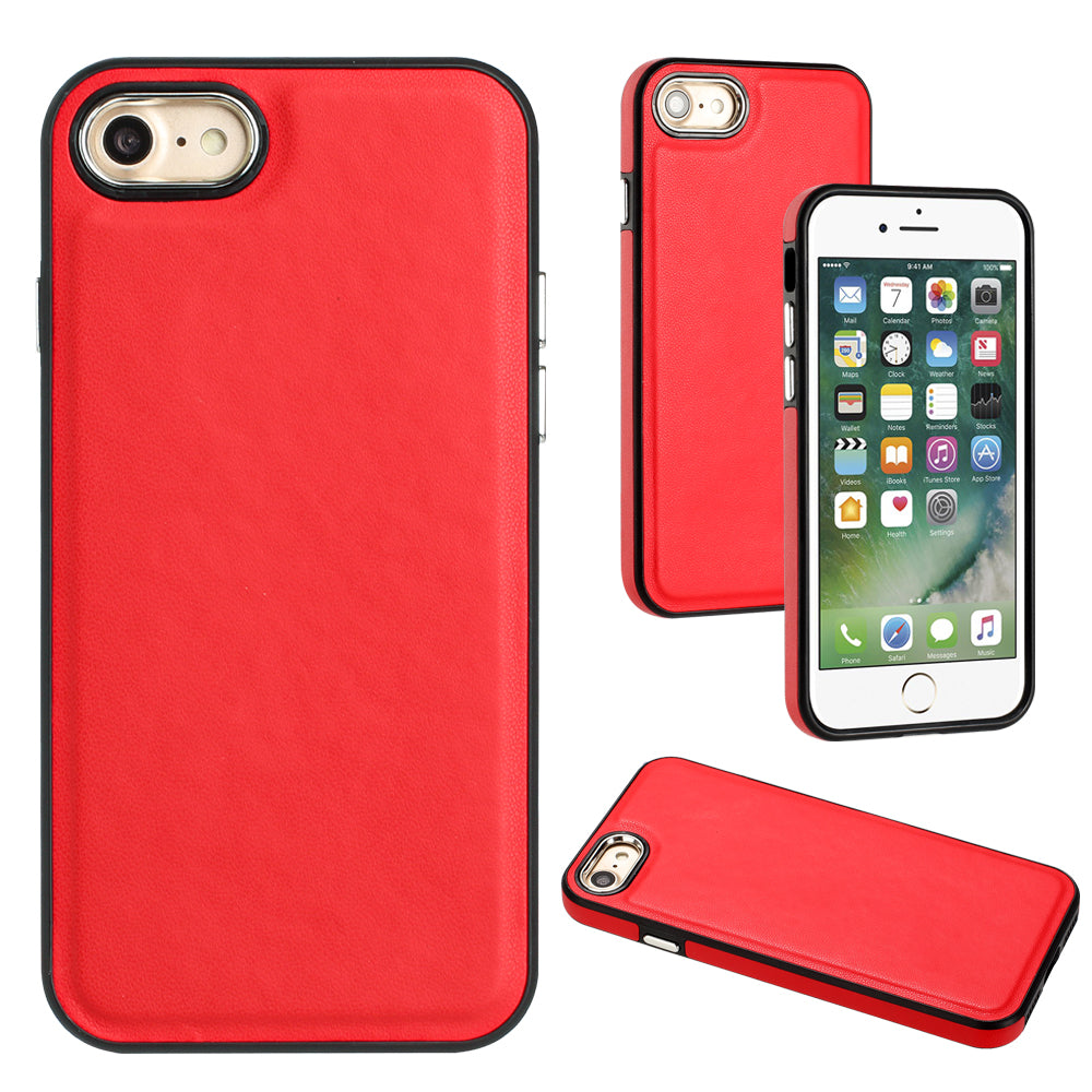 YB Leather Coating Series-6 pro iPhone 7/8/SE (2020)/SE (2022) Kryt telefonu Antikolizní PU kožené pouzdro TPU
