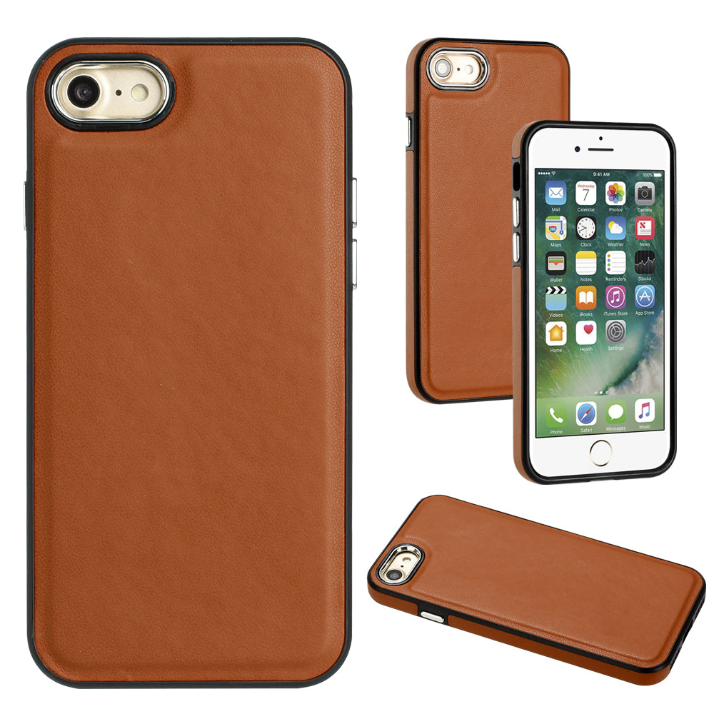 YB Leather Coating Series-6 pro iPhone 7/8/SE (2020)/SE (2022) Kryt telefonu Antikolizní PU kožené pouzdro TPU