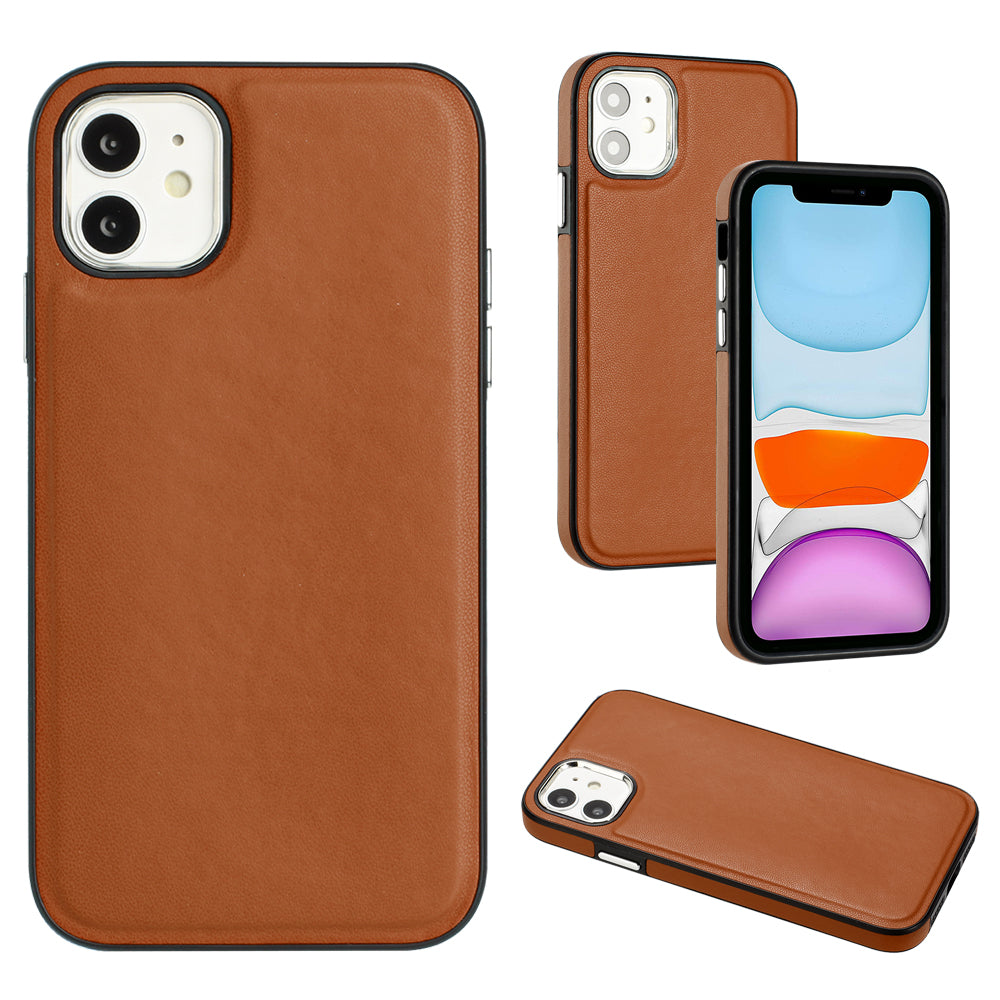 YB Lædercoating Series-6 Til iPhone 11 Bagsideskal Mobiltelefon Guard Cover PU Læder TPU etui