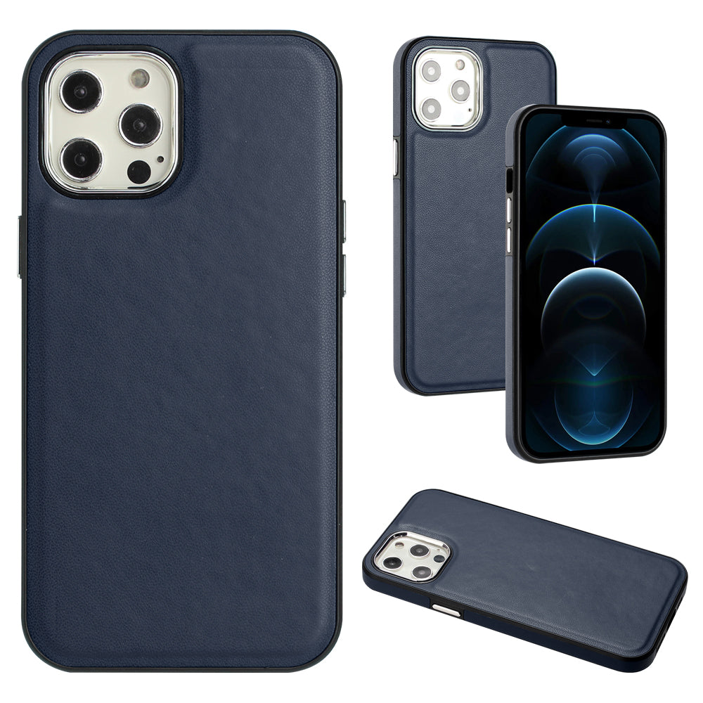 YB Læder Coating Series-6 til iPhone 12 Pro Max PU Læder TPU Shell Mobiltelefon Case Protector Cover
