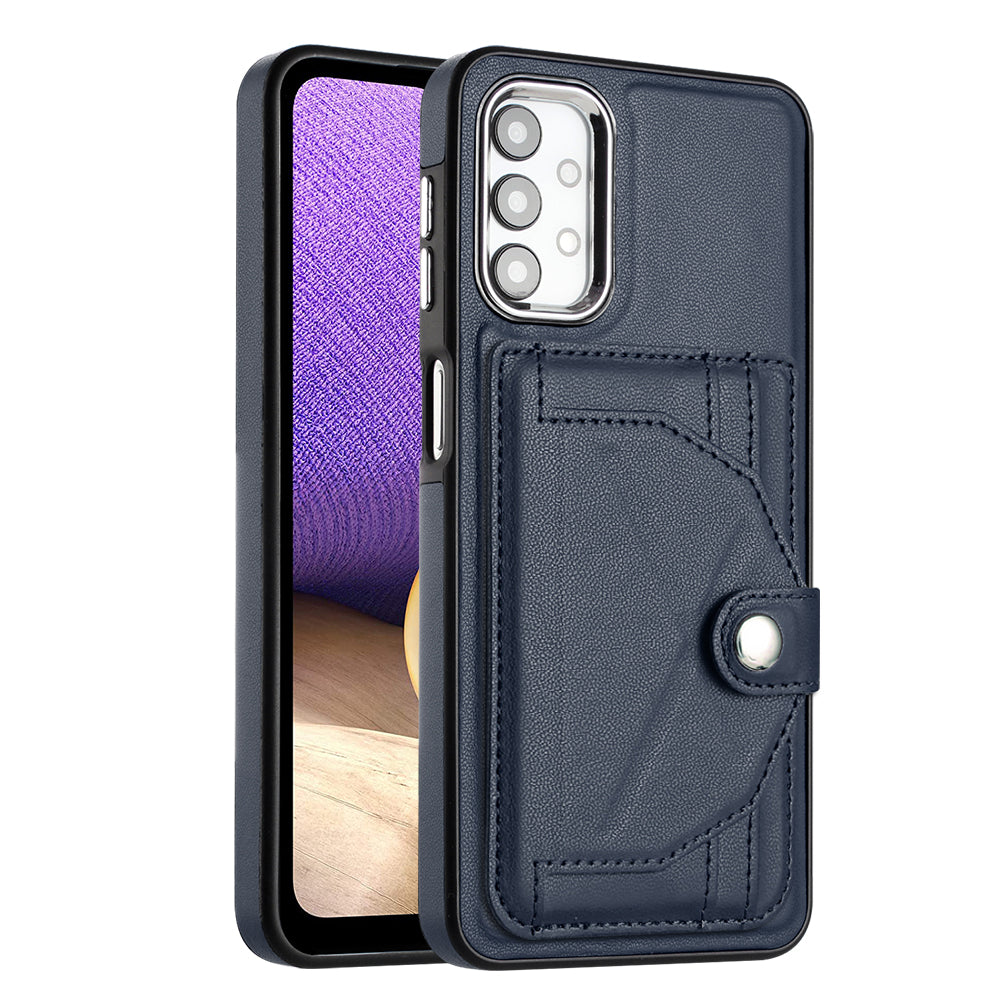 YB Leather Coating Series-4 for Samsung Galaxy A23 4G A23 5G (Global Version) F23 5G M23 5G Kickstand Case Card Holder Phone Cover