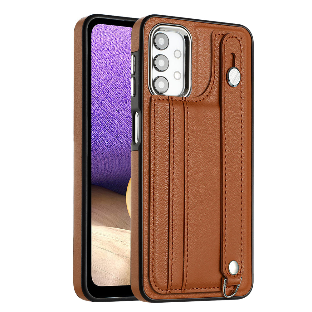 For Samsung Galaxy A23 4G A23 5G (Global Version) F23 5G M23 5G Phone Case YB Leather Coating Series-5 Kickstand TPU Cover