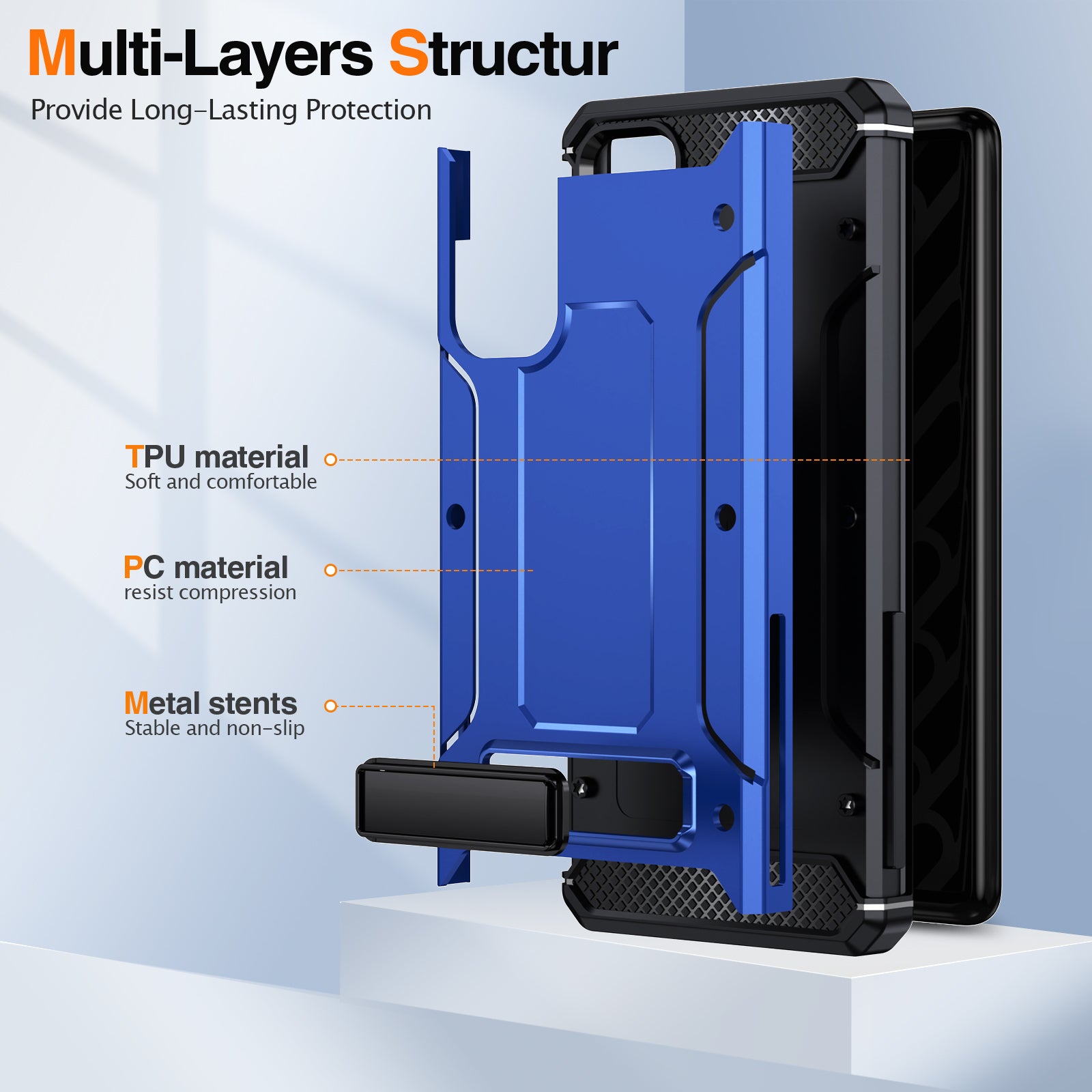 For Samsung Galaxy S20 FE FE 5G FE 2022 S20 Lite Kickstand Case TPU PC Dual Layer Protection Anti-drop Phone Cover