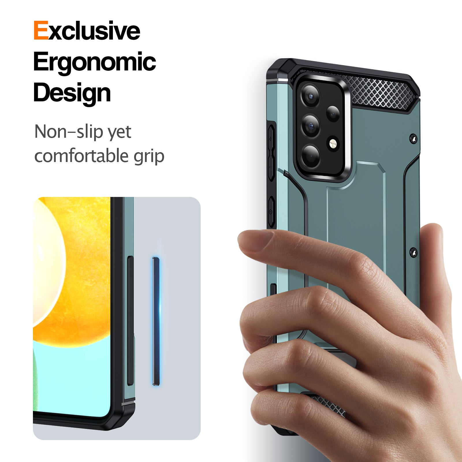 For Samsung Galaxy A52 4G 5G A52s 5G Bump Proof Kickstand Case TPU PC Dual Layer Protection Phone Cover