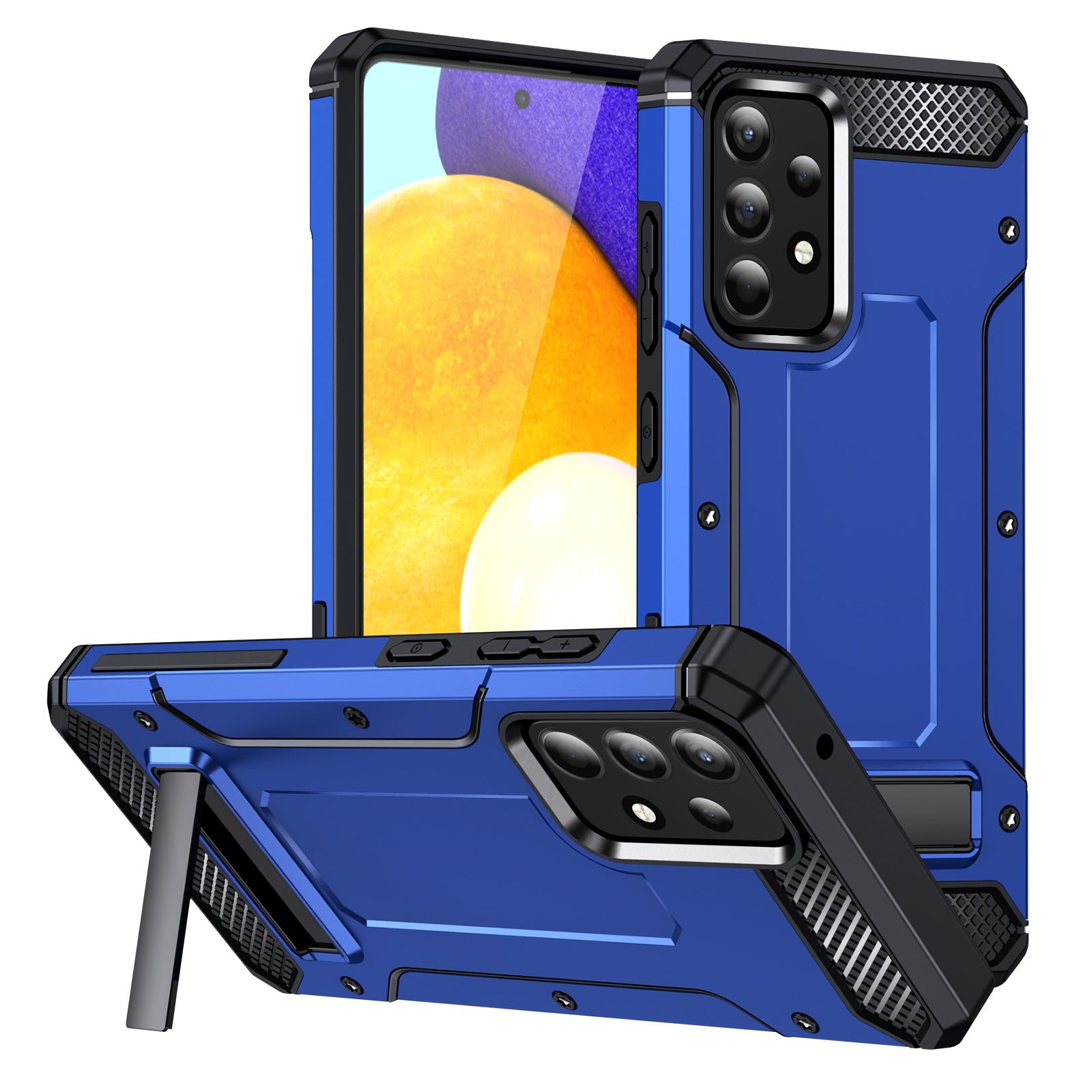 For Samsung Galaxy A52 4G 5G A52s 5G Bump Proof Kickstand Case TPU PC Dual Layer Protection Phone Cover