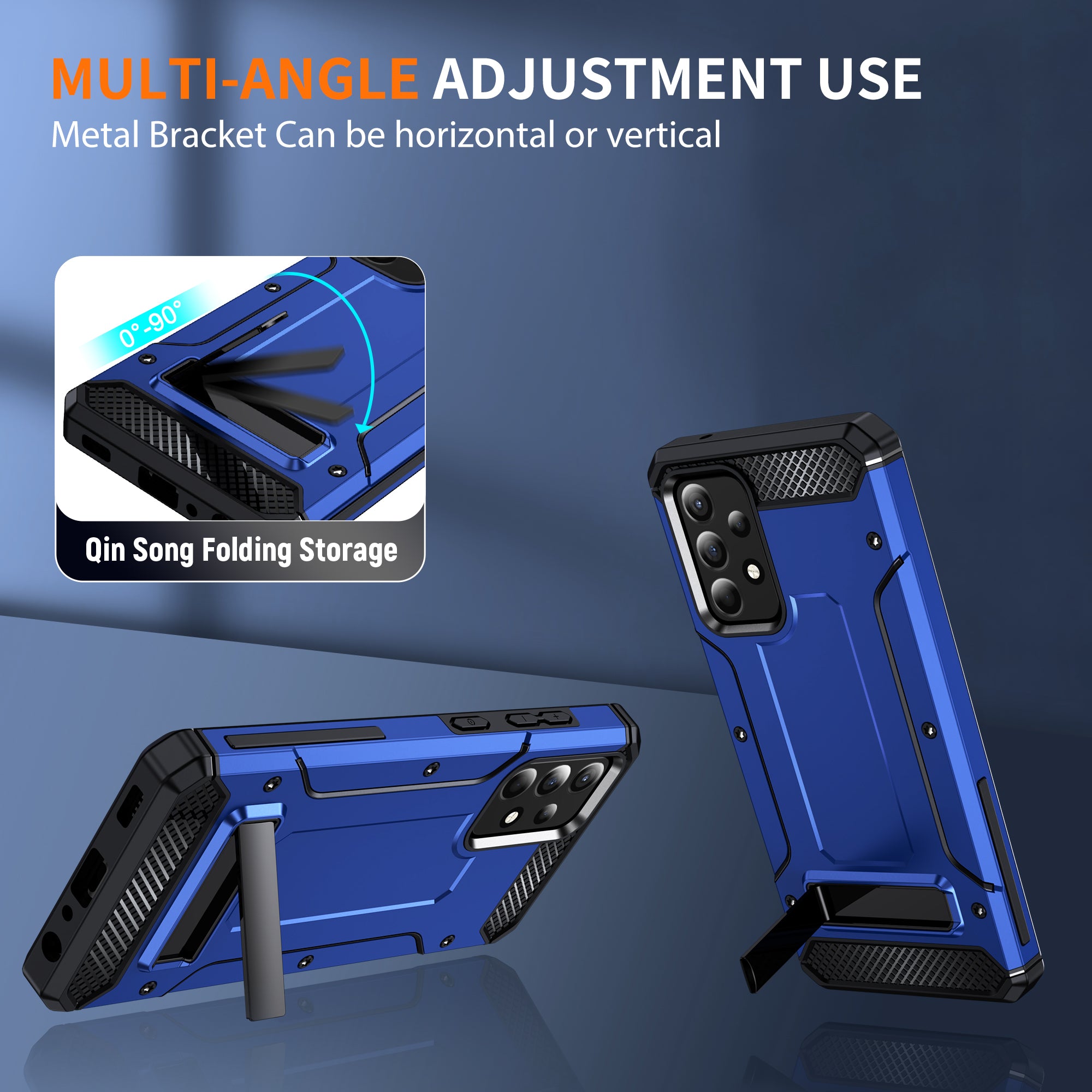 For Samsung Galaxy A52 4G 5G A52s 5G Bump Proof Kickstand Case TPU PC Dual Layer Protection Phone Cover