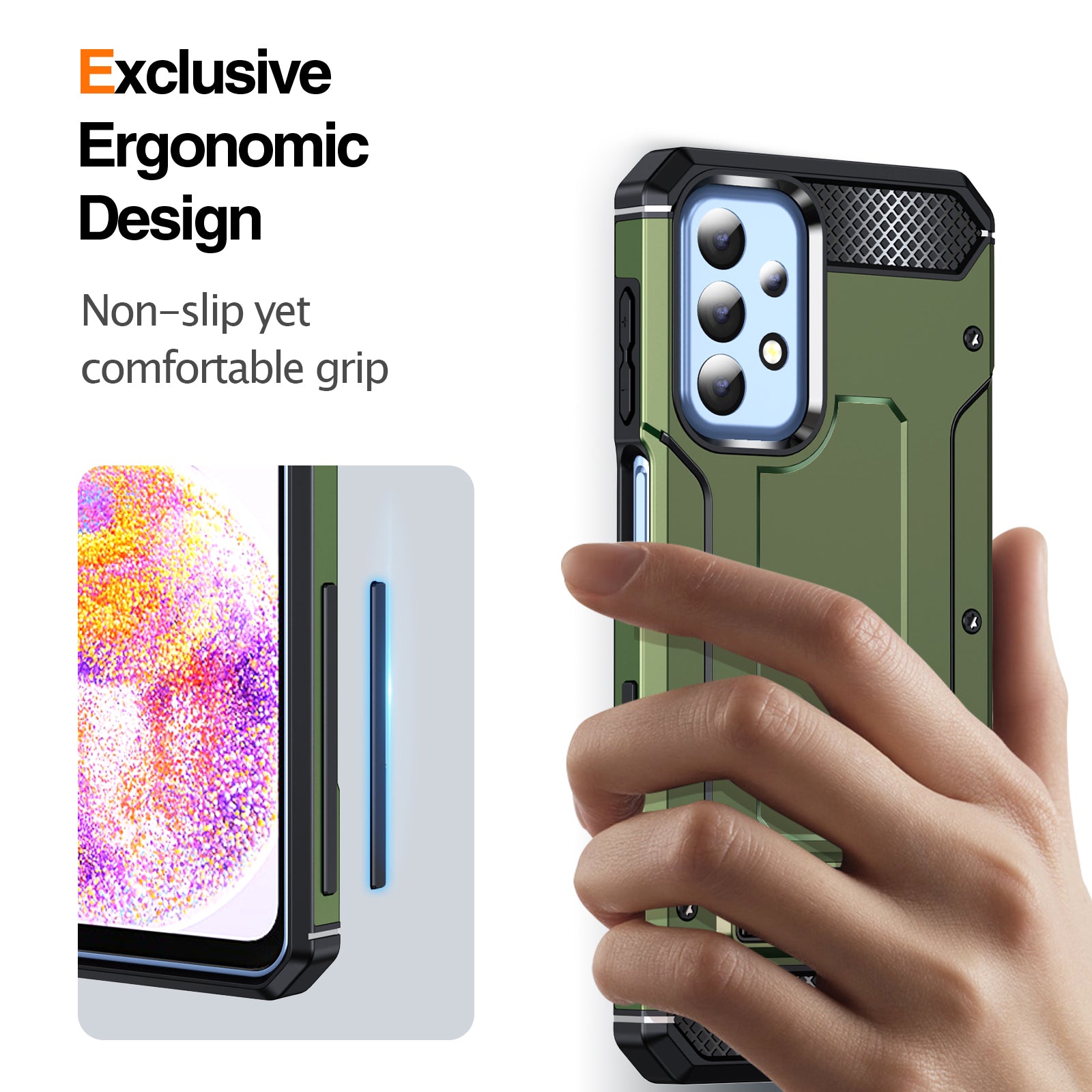 For Samsung Galaxy A23 4G A23 5G (Global Version) A13 4G A13 5G M13 5G A04 4G A04s 4G A32 5G M32 5G TPU PC Phone Cover Kickstand Case