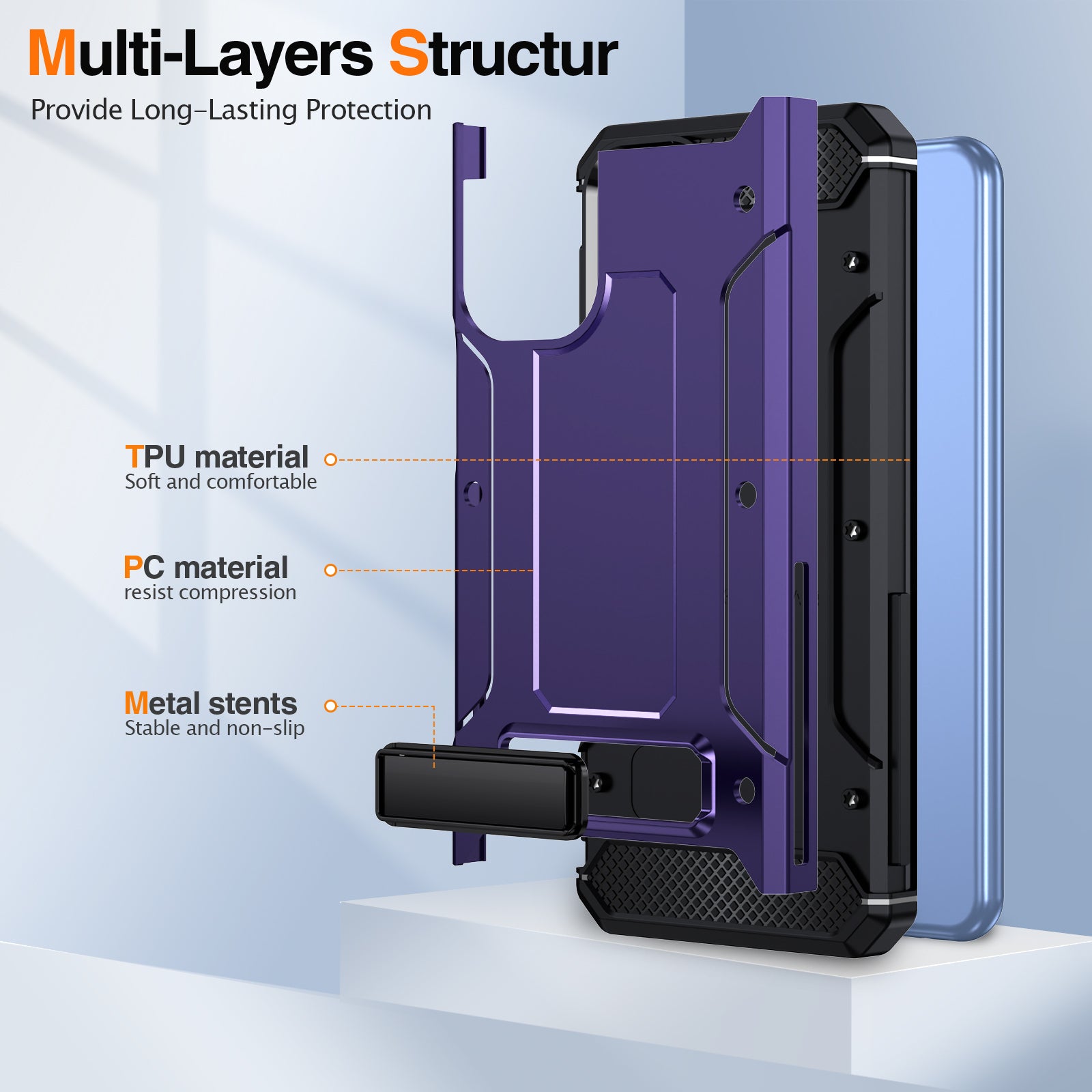 For Samsung Galaxy A23 4G A23 5G (Global Version) A13 4G A13 5G M13 5G A04 4G A04s 4G A32 5G M32 5G TPU PC Phone Cover Kickstand Case