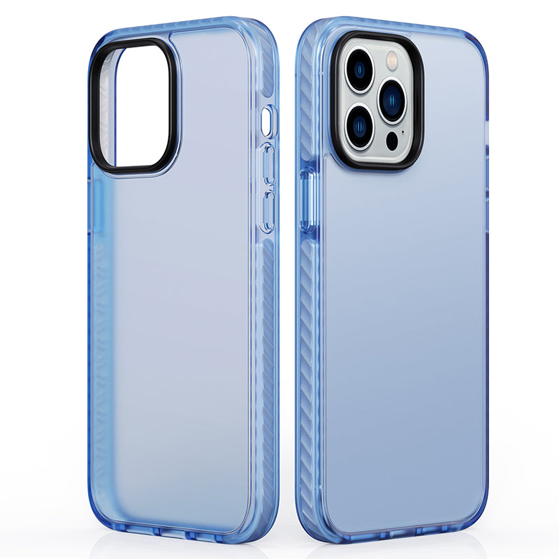 For iPhone 13 Pro Max 6.7 inch Anti-scratch Phone Cover Matte PC TPU Back Case
