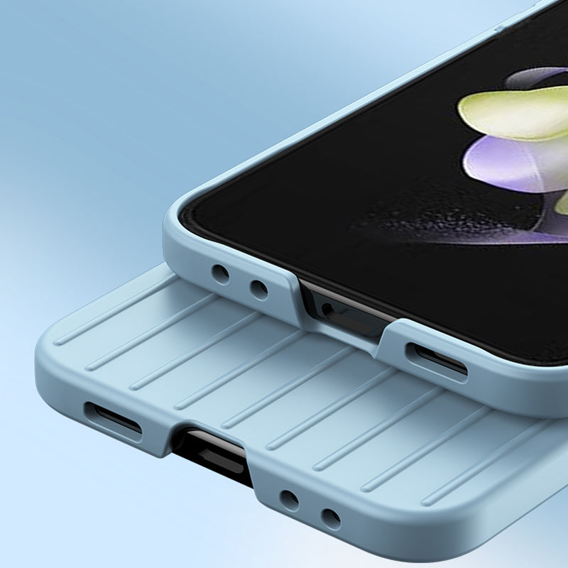 Pro Samsung Galaxy Z Flip5 5G nárazuvzdorné pouzdro s pruhovaným designem pouzdro na telefon odolný proti pádu, pevný kryt počítače