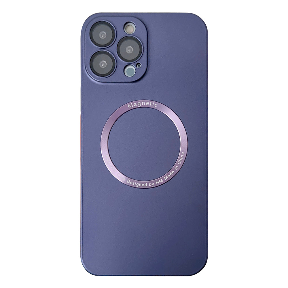 For iPhone 13 Pro Max Compatible with MagSafe Hard PC Case Electroplating Phone Cover with Lens Film