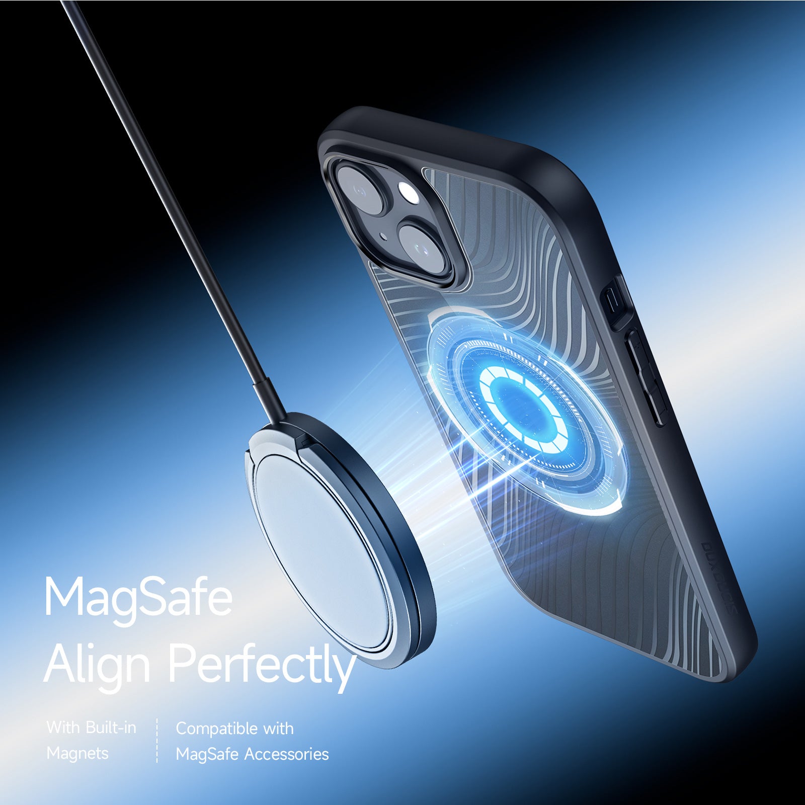 DUX DUCIS Aimo Series Magnetic Phone Case for iPhone 15 TPU PC Matte Phone Cover (REACH Certification)