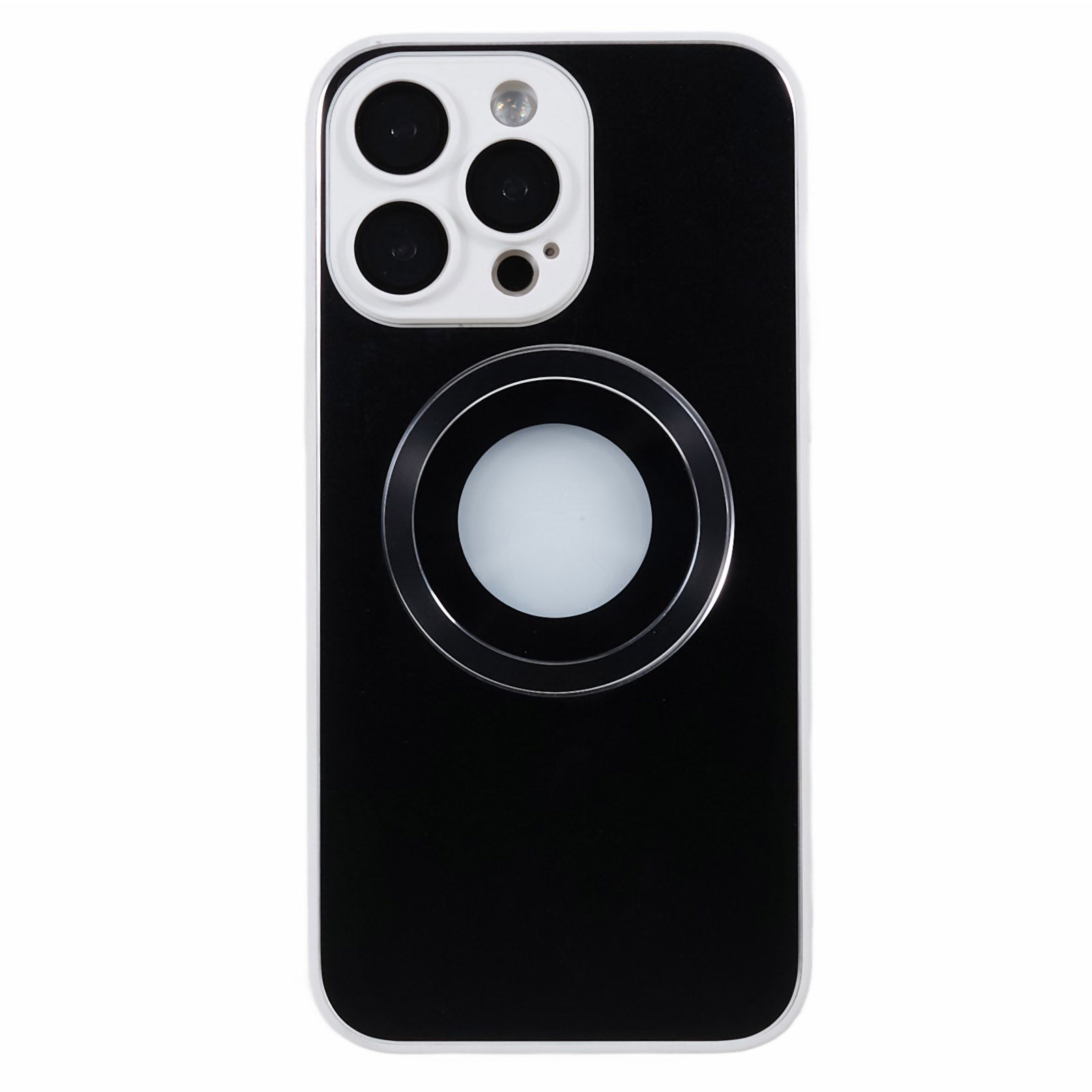 Logo View Phone Case for iPhone 12 Pro Aluminum Alloy Ring TPU AG Matte Magnetic Cover with Lens Protector